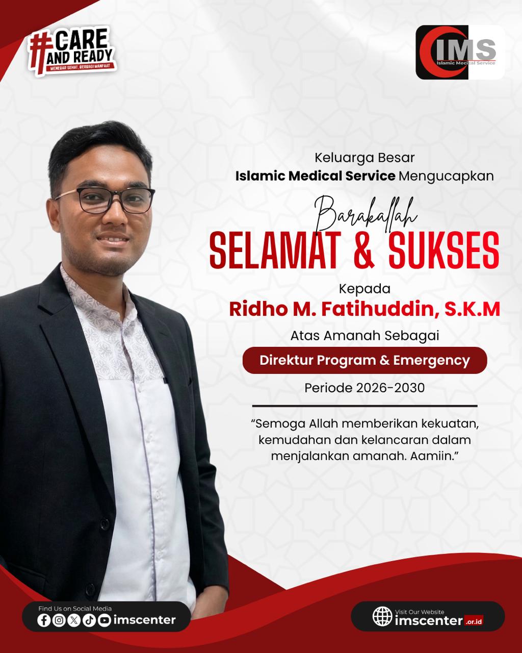 Selamat & Sukses atas Amanah Baru, Jajaran Badan Pengurus Islamic Medical Service Periode 2026-2030