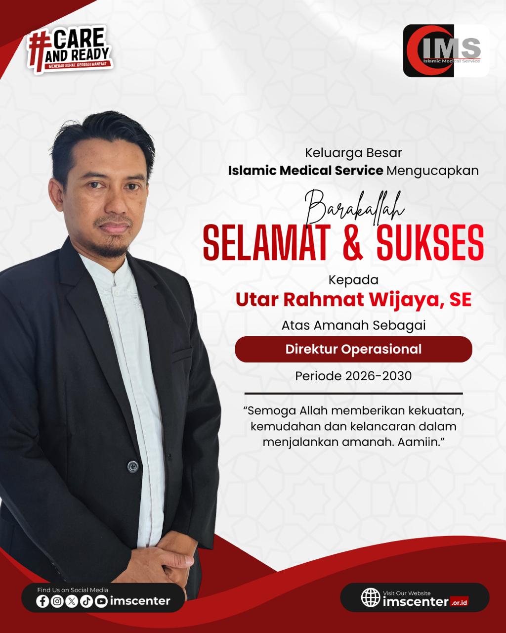 Selamat & Sukses atas Amanah Baru, Jajaran Badan Pengurus Islamic Medical Service Periode 2026-2030