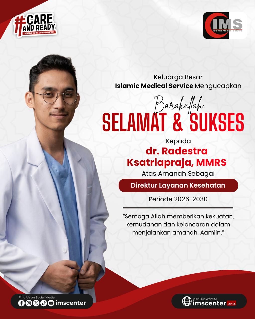 Selamat & Sukses atas Amanah Baru, Jajaran Badan Pengurus Islamic Medical Service Periode 2026-2030